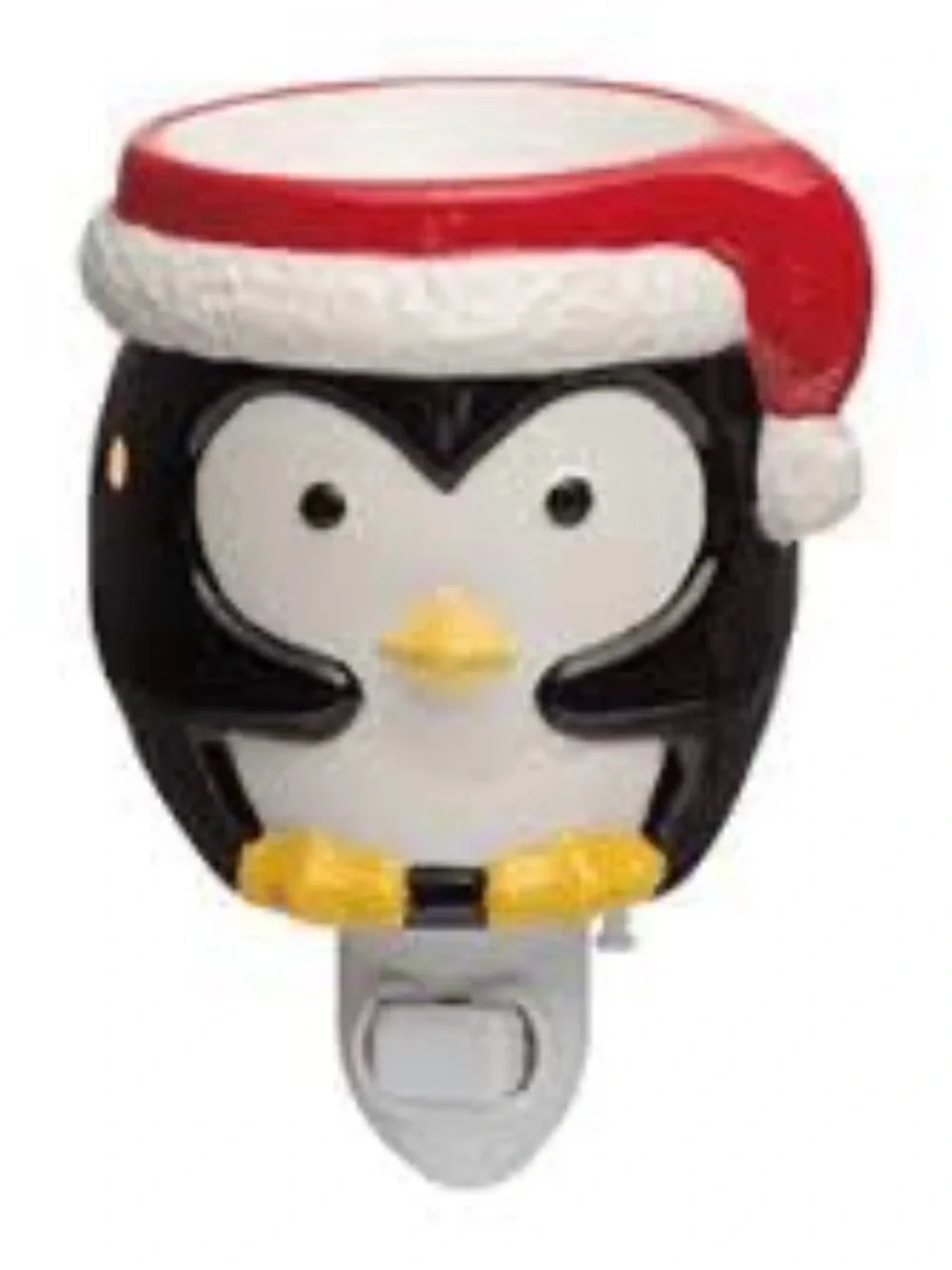 Retired Scentsy Night Light & Wax Warmer: Plug-In “Baby Tux” Penguin Santa Hat